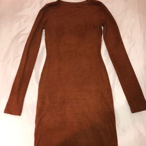 Copper colored bodycon dress